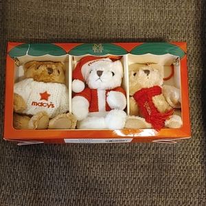 Macy's collectible Gund Teddy bear ornament collector set